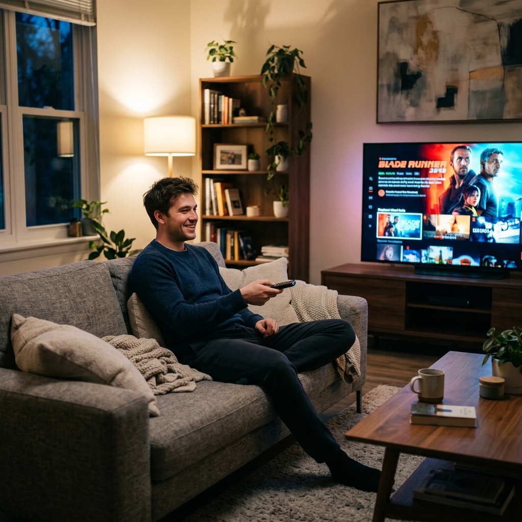 Man choosing SMARTIFLIX plan